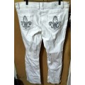 Ladies - White Jeans - Make - News - Size - 20 Low Cut Bootleg