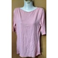 Ladies - Pink T-Shirt - Make - Woolworths - Size - M