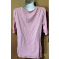 Ladies - Pink T-Shirt - Make - Woolworths - Size - M