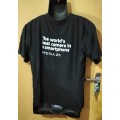 Mens - Black T-Shirt - Make - no make - Size - M
