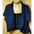 Ladies - Blue Knitted Top - Make - no make - Size - no size