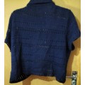 Ladies - Blue Knitted Top - Make - no make - Size - no size