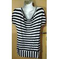 Ladies - Black & White Top - Make - Jet - Size - 16