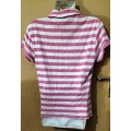 Ladies - Pink & White Shirt - Make - Topic - Size - L