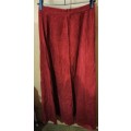 Ladies - Red Coduroy Skirt - Make - Crazy Horse - Size - 11