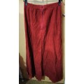 Ladies - Red Coduroy Skirt - Make - Crazy Horse - Size - 11
