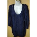Ladies - Blue Jersey - Make - Real Clothing - Size - XXXL