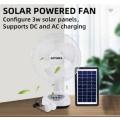 12`(30cm) Rechargeable Oscillating fan with 2 speeds Built in battery and led light AC/DC operation