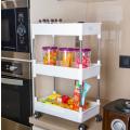 3 Layers Stainless Steel Kitchen Trolley Home Storage Trolley