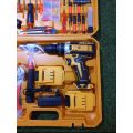 21V Electric Drill with Tools  CORDLESs