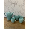 Turquoise: 6-Piece Tea Set with Teapot