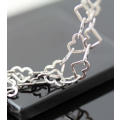 ROMANTIC AND FUNKY INTERLINKED HEART DESIGN IN STERLING SILVER. VINTAGE.