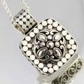 HANDCRAFTED INTRICATE CLASSIC FOLKLORE JAWANBUN 3D DESIGN STERLING SILVER PENDANT ON STERLING CHAIN