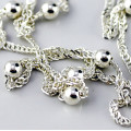 SPIGA LINK ITALIAN STERLING SILVER 925 CHAIN WITH SMALL, DECORATIVE BALLS. 546mm LONG
