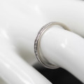 9ct  WHITE GOLD CHANNEL SET CUBIC ZIRCONIA ETERNITY RING. LONDON, ENGLAND HALLMARKED