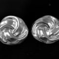 STERLING SILVER LARGE CLASSIC KNOT DESIGN STUD EARRINGS. 925
