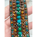 HANDCRAFTED - UNUSUAL TIGERS EYE AND TURQUOISE BEAD BRACELET
