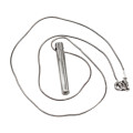 SOLID STERLING SILVER MODERN PENDANT NECKLACE on STERLING SILVER `LIQUID LINK` CHAIN
