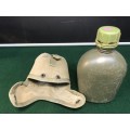 PATTERN 70 WATER BOTTLE (Canteen) & POUCH, 1 LITER. SADF-ARMY (LID CRACKED) ###PAYPAL WELCOME ###