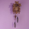 5 Leaf and Bird Battery Operated Carved Cuckoo Clock By ENGSTLER