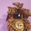 5 Leaf and Bird Battery Operated Carved Cuckoo Clock By ENGSTLER