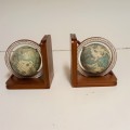 Two ELWECO Earth Globe Book Ends