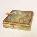 PAKISTAN BANDED ONYX ASH TRAY - MADE IN ITALY