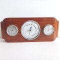 VINTAGE LUFFT BAROMETER, HYGROMETER AND THERMOMETER IN HARD WOOD WEATHERSTATION  MADE IN GERMANY