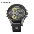 *JUST IN* CAGARNY Dual Movt Luxurious *Date Function* Leather Timepiece