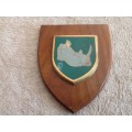 Rhodesian Army Second Brigade wooden plaque emblem.