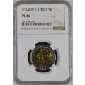 2014 "oom Paul" R5 with Coin World mintmark NGC graded PL66 !!