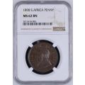 1898 ZAR Penny NGC graded MS62 !!