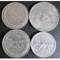 Italy Silver 1959 L.500 and Nickel 1924, 1928 L.1 and 1920 50 centisimi