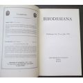 Rhodesiana, Publication No. 20, July 1969