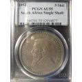 1892 ZAR Crown (Five Shillings) PCGS graded AU55, great coin, have a look!