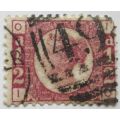 1870 Great Britain New Daily Stamp Half Penny Queen Victoria Carmine Red SG48 Plate 6