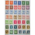 1955 - 1958 Great Britain Queen Elizabeth II - Set of 18 + Extras, 42 Stamps in Total