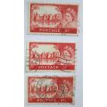 1959 - 1968 Great Britain Castles Queen Elizabeth II Lot of 16 Stamps, 2/6, 5S, 10S, 1pound
