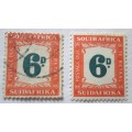Union of South Africa Postage Due & Official Stamps (Reading Down) Singles 1914-1961