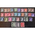 Lot of 31 Stamps, German Empire, Adolf Hitler 49th Anniversary and New Daily Stamps, 1938-1942, WW2