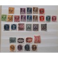 German Empire, Bayern Overprinted Deutsches Reich, 1920 Lot of 28 Stamps