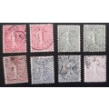 French Stamps, France, the Sower Collection 1903 - 1934 The Semeuse, Background: Lines / Solid, RARE