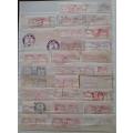 Over 160 United States Mixed Meter Mail Stamps 1959  1998 fr. all over the United States of America