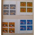 Over 500 Stamps in blocks from All Over the World, Mint State and Cancelled