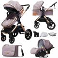 Belecoo X1 Baby Pram Stroller 3 in 1 Kids Carry Pram Stroller & Car Seat Trolley Baby 0-4.5 years