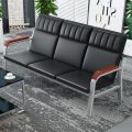 Waiting Room Reception Bench PU Leather Furniture Guest Seating Lobby Conference Chairs with Armrest