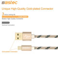 Bastec Original Micro USB Cable with Metal Shell Gold-plated Connector Braided Wire for Samsung Phon