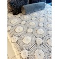 White Vintage Hand Crochet Bedspread/bed cover (Queen)