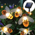 5M 20 LED Honey Bee Shape Solar Lights String