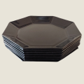 Retro Black Arcoroc Octagonal 25-piece Dinner Set